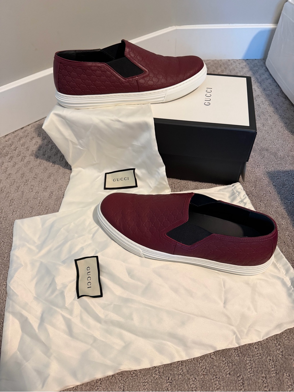 Gucci Men’s Burgundy Sneakers
